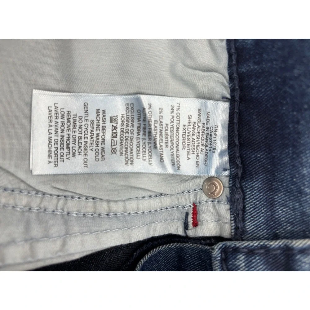 True Religion Geno Big T Flap Slim Jeans Dark Shivering Wash Mens 30x30 701182